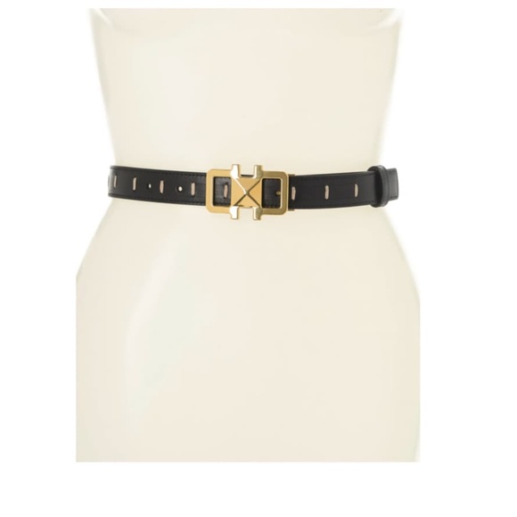 SALVATORE FERRAGAMO Pyramid Stud Leather Belt